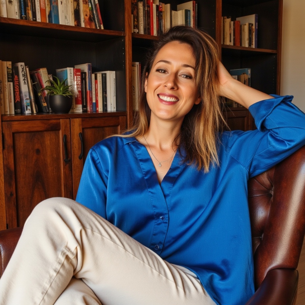 Fernanda Iturralde en su espacio de trabajo